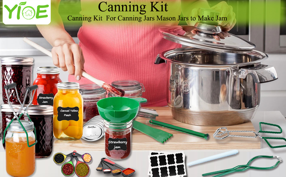 Canning Supplies Starter Kit, YIAE 23pcs Canning Kit Preserving Set