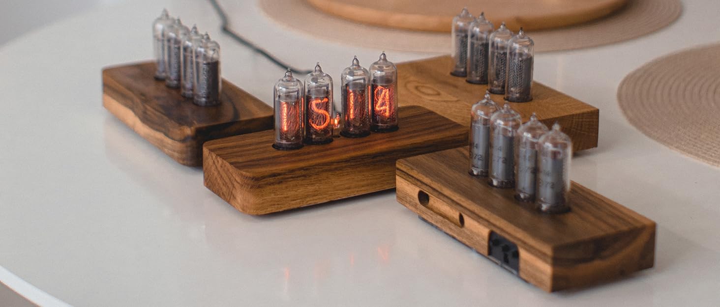 Nixie Tube Clock with New and Easy Replaceable IN14 Nixie
