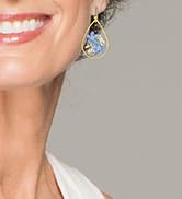 Sereney Forget Me Not Pressed Flowers Earrings, Sterling Silver Earrings as Sympathy Gifts for Lo...