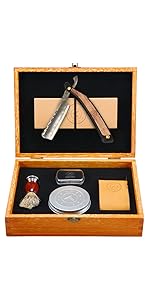 Damascus Straight Razor Kit