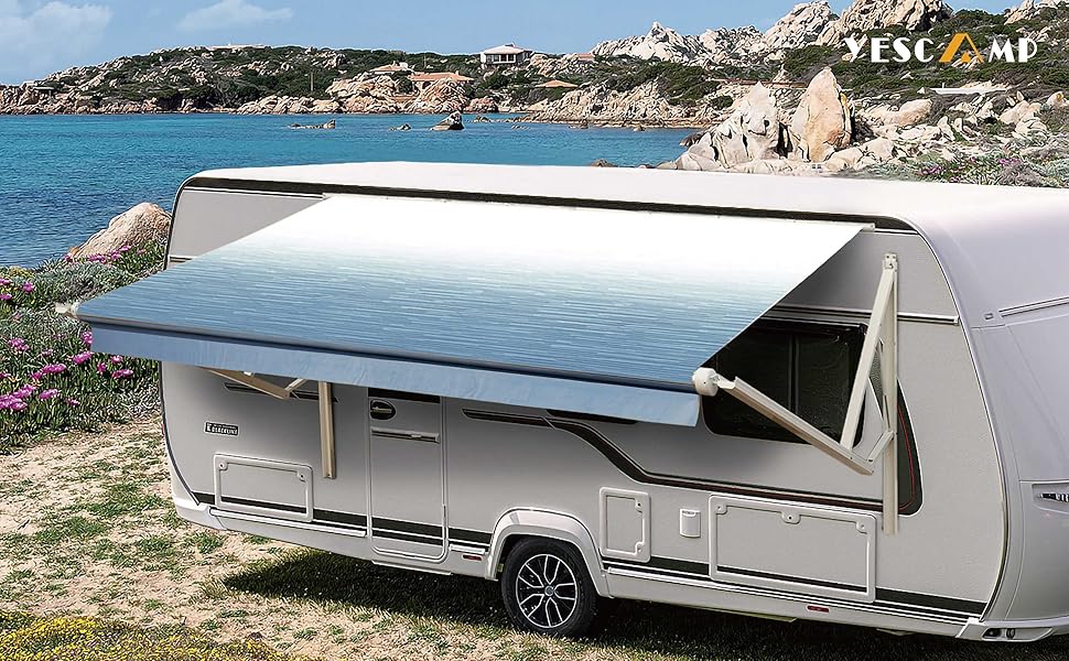 YESCAMP 18.5oz RV Awning Fabric Replacement, Heavy Duty