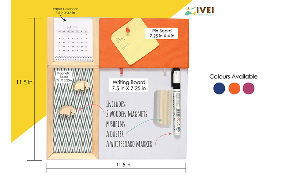IVEI Combination Board with Pin Board & Whiteboard Best Gift for Home