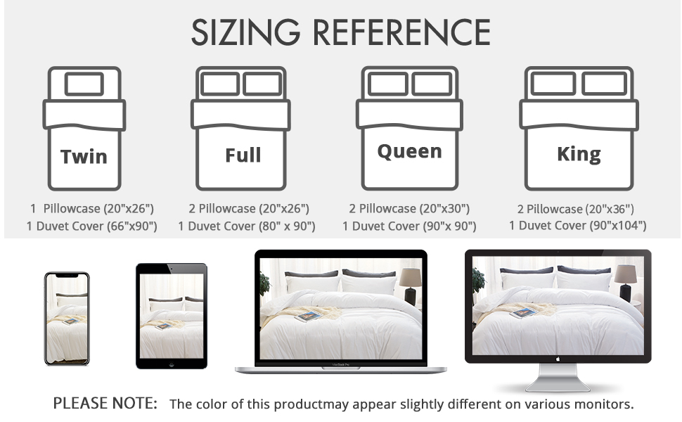 MUXHOMO Dark Grey Duvet Cover Full Size, Soft Cooling Brushed