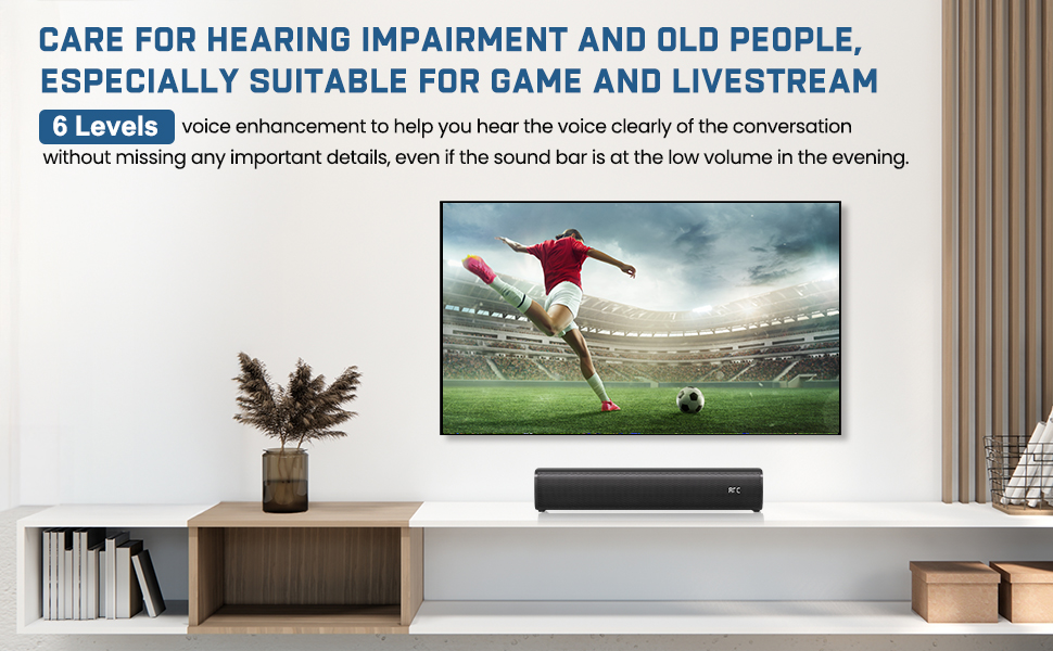 sound bar with voice enhancement