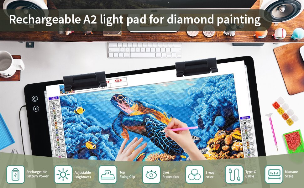 Amazon.com: Zocelight Rechargeable A2 Light pad for Diamond