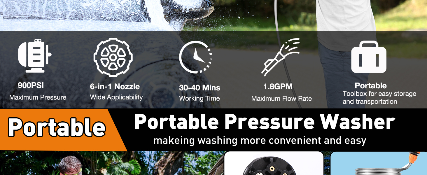 portable pressure washer hidrolavadora portatil cordless power washer
