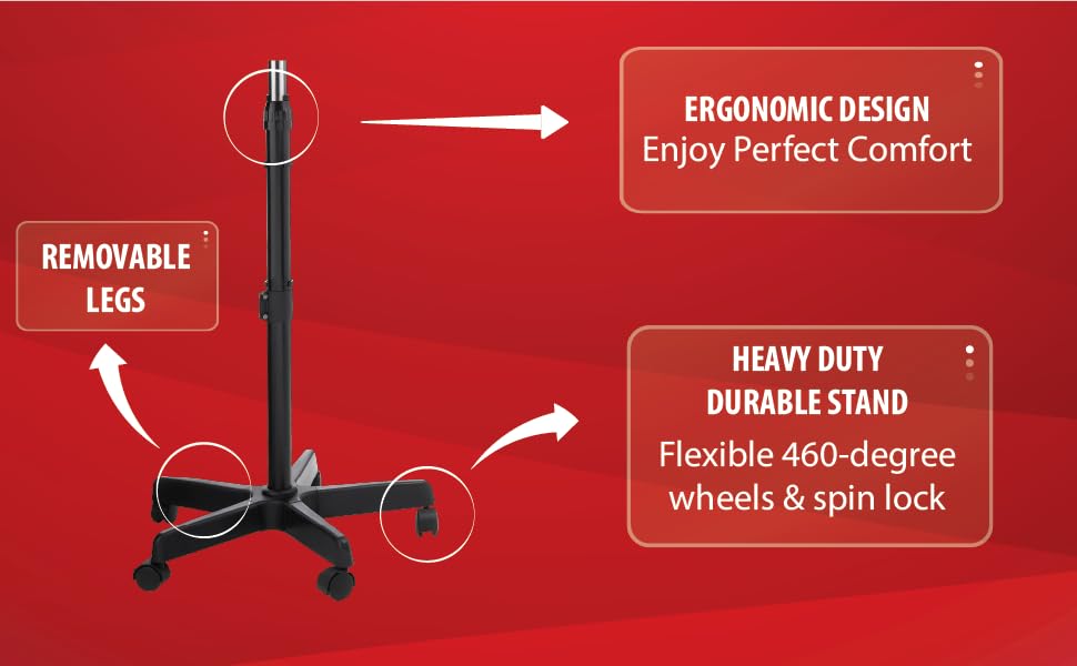 Removable Legs, Ergonomic Design, Heavy Duty Durable Stand