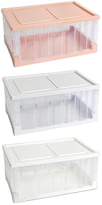 新品✨ 収納ケース 3個セット XL 蓋つき 折りたたみコンテナ 大容量 Amazon｜コンテナ ボックス 折り畳み 大型 3個セット