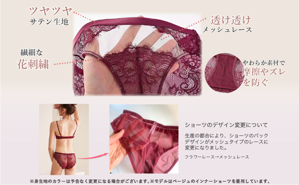 【現行品】レジャ　Aライン　マーメイド　シースルー　透け感　肌見せ ラメ more more Sheer BRA(透明感ブラ)】ワイヤーブラジャー【SALE