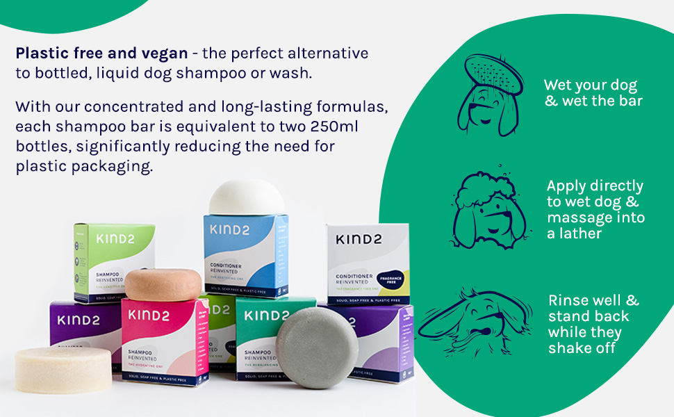 KIND2 Soap Free Dog Shampoo Bar Neem & Lavender Repels Flea and Ticks