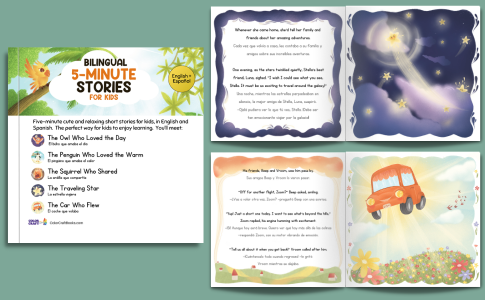 Spanish to English Bedtime Stories,Children's Bilingual Picture Book,English - Spanish Stories