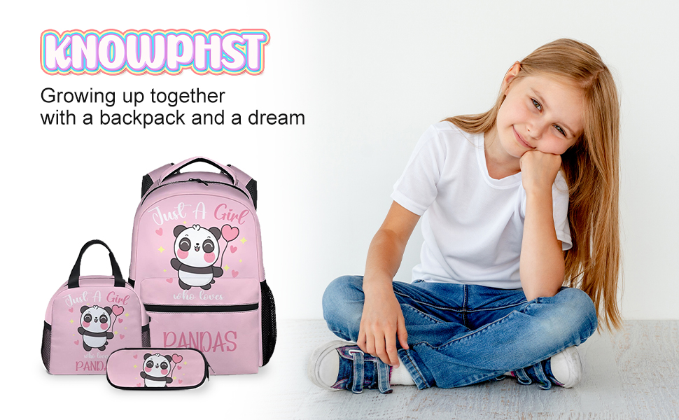 Amazon.com | KNOWPHST Panda Backpacks for Girls - 16 Inch