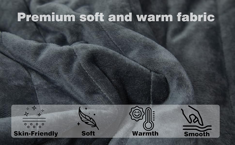 Weighted Blanket (60"x 80" 20lbs Queen Size) Luxury Heavy Blanket Soft