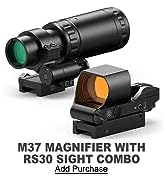 Feyachi RS-30 Red Dot Visier mit M37 1,5X - 5X Red Dot Lupe, Absolute Co-Witness