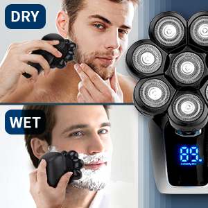 Head shavers for Bald Man, 8D Head Shavers for Bald Men Wet and Dry, Electric Razor for Men