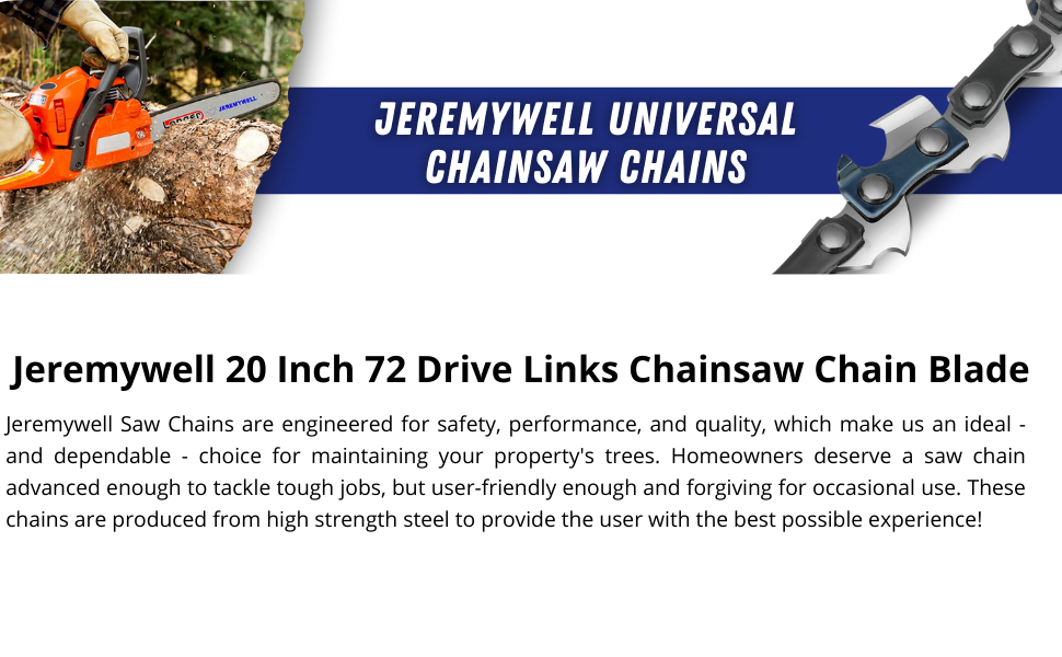 Amazon.com : Jeremywell 20 Inch Full Chisel Chainsaw Chain
