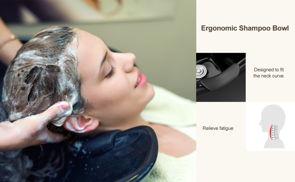 SyyBhb Portable Shampoo Bowl with Electric Pump, Portable