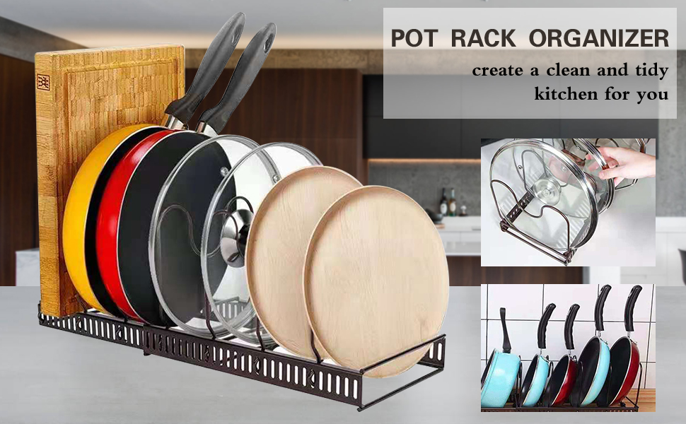 SPEENSUN Pot Lid Organizer,Lid Organizer,Expandable