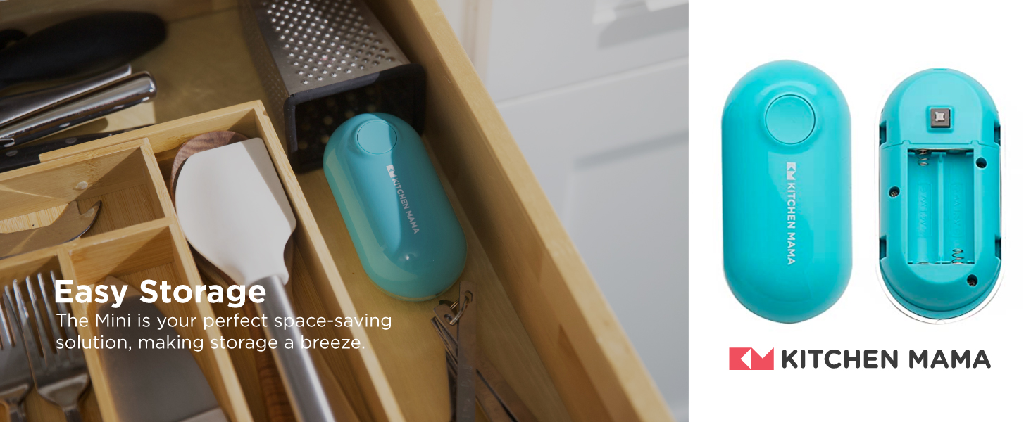 Kitchen Mama Mini Electric Can Opener Smooth Edge Open
