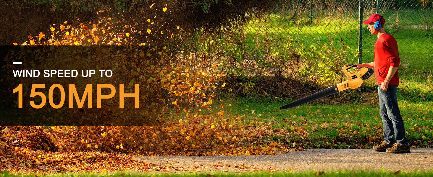150MPH Cordless Leaf Blower, 3.4LBS Mini Leaf Blower