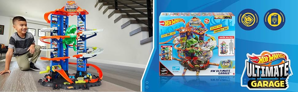 ☆ 1/64 Garage Item M HOT WHEELS CITY ZESTAW ZAKRĘCONY MEGA GARAŻ PARKING + autko