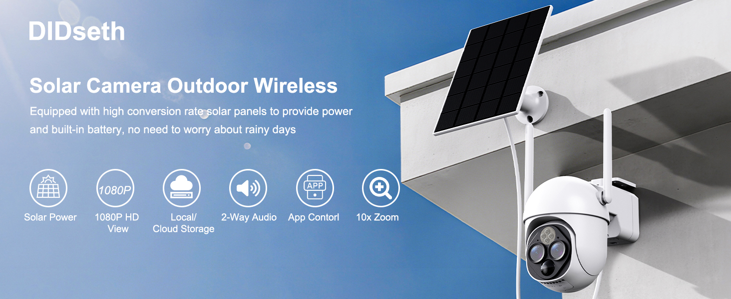 Solar Camera Outdooe Wireless