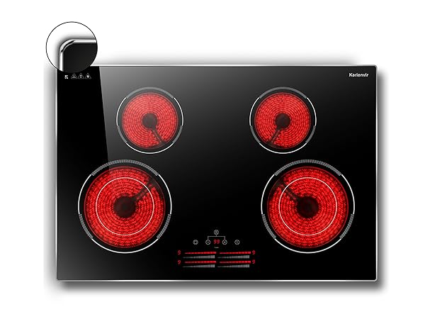 Amazon.com: 24 Inch Electric Cooktop 4 Burners, Slide