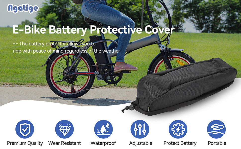 EBike Battery Protective Cover, EBike Accessory Protective Case, Electric Bicycle Liion