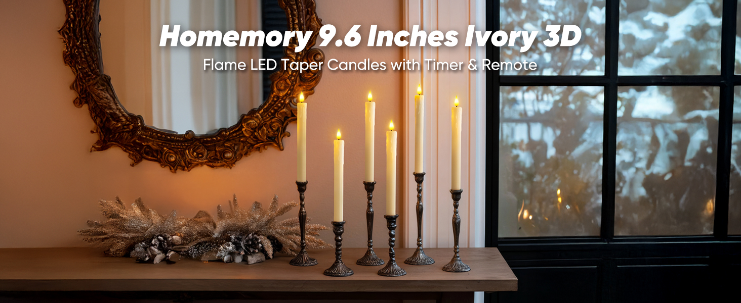 Real Wax Led Taper Candles