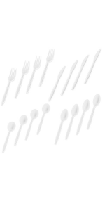Heavyweight plastic forks spoons knives