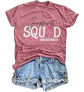 Breast Cancer Shirt Women Breast Cancer Awareness Shirts Pink Ribbon T-Shirt Cancer Survivor Shor...