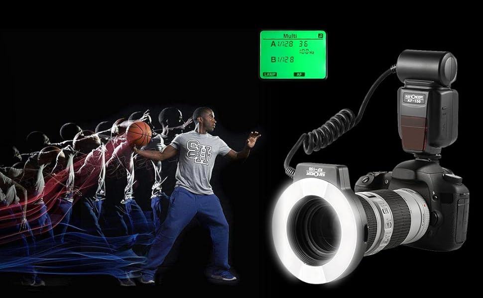 Macro Flash Ring,Ring Flash Nikon,K&F Concept KF150N ITTL Flashing