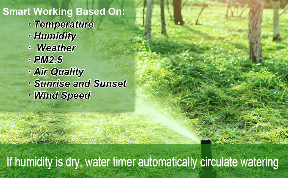 Woox Upgrade WIFI Water Timer（Not Required WIFI HUB),Smart Sprinkler