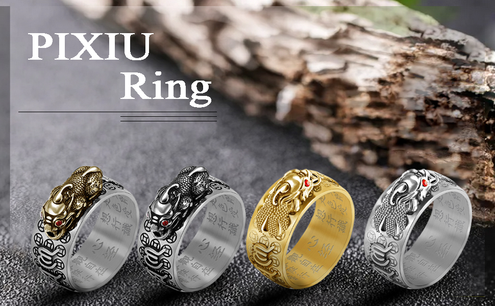 Amazon.com: HJ HUAJ Feng Shui Ring PiXiu Ring Feng Shui