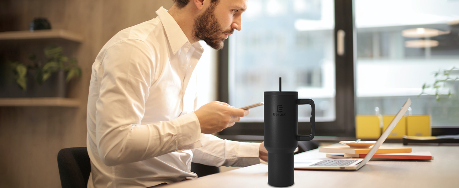 Beast 40 Oz Tumbler Stainless Steel Vacuum Insulated Coffee Ice Cup Double Wall Travel Flask (Stainless Steel