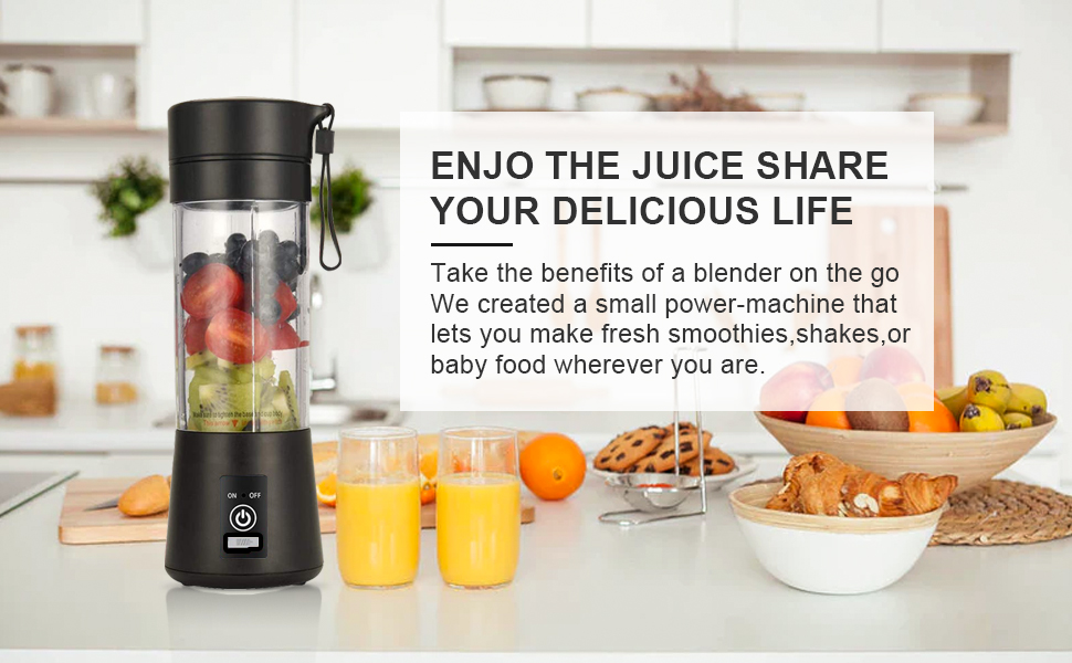 fandcy Portable Juice Blenders Smoothie USB Rechargeable with 6 Blades