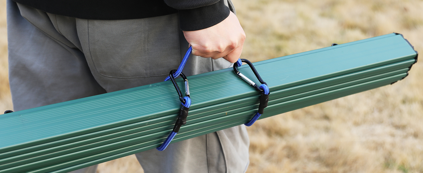 WORKPRO 8-Piece Bungee Cords with Aluminum Carabiner