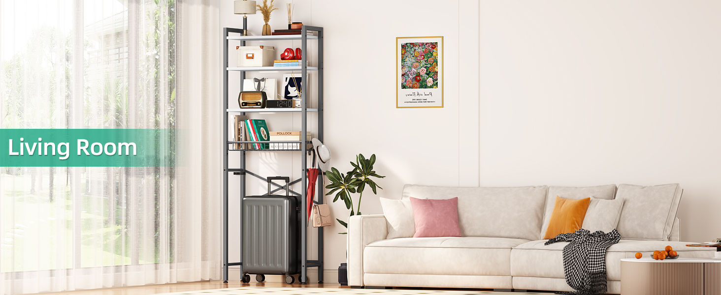 Over-The-Toilet Storage Rack 4-Tier Bathroom Organizer Shelf
