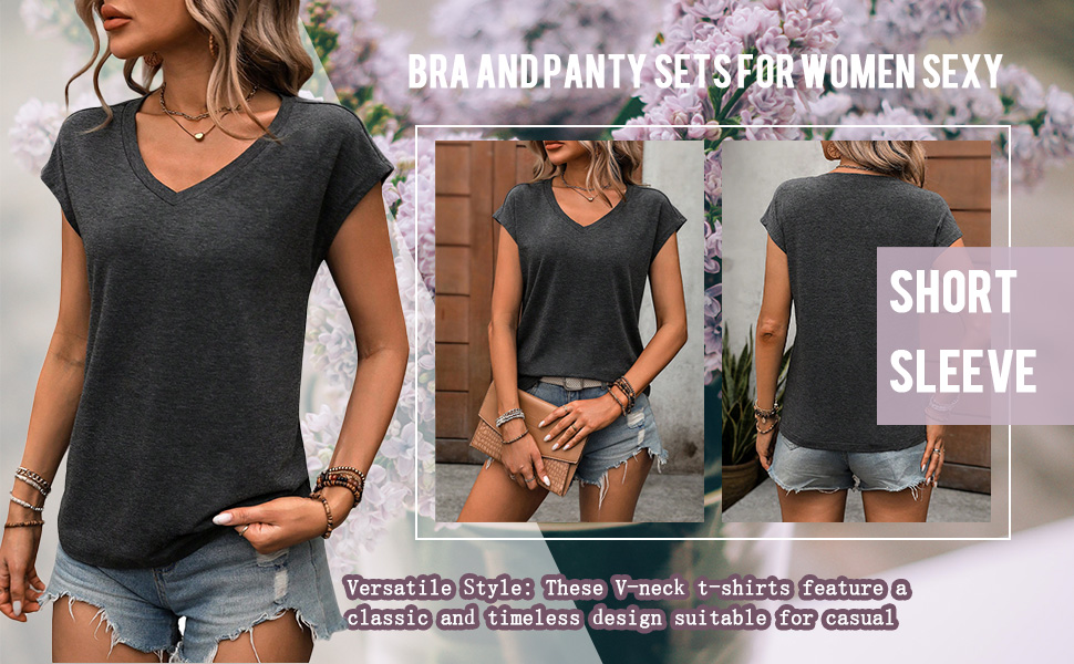 トップス sulvam 20ss Gaba no sleeve JKT Sasamul Women's V-Neck Short Sleeve T-Shirt Summer Casual