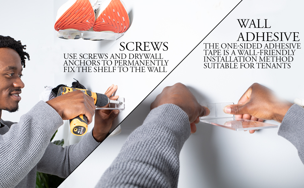 Trendily Inspired Floating Shoe Shelves for Wall Angled