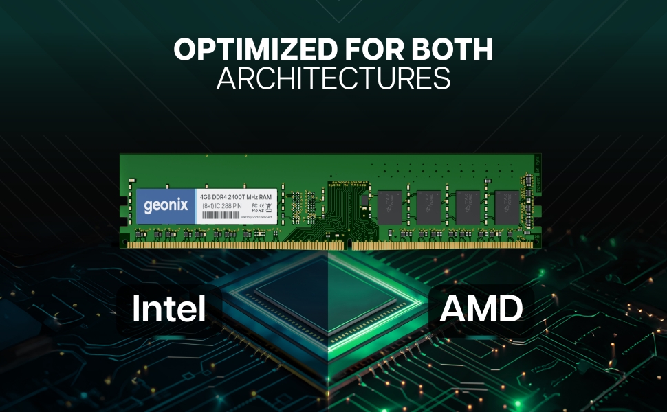 Geonix 4GB Ram 2400T MHZ DDR4 The Smart Choice for Every PC
