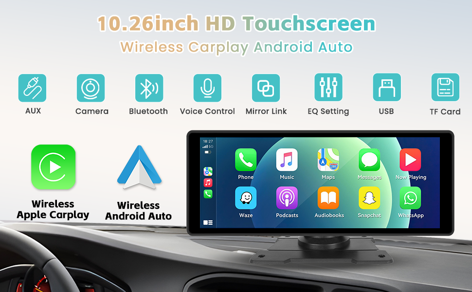 Portable Apple Carplay Car Stereo Wireless Apple CarPlay