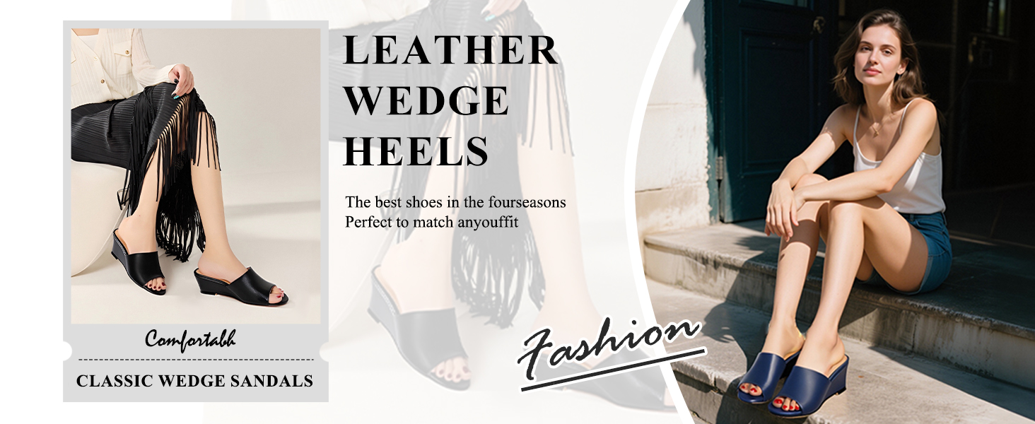 Wedge Sandals for Women Open Toe Wedge Heels Womens Patent High Heel Sandal Round To Sandals Slip on