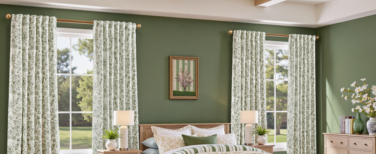 JINCHAN FLORAL CURTAINS