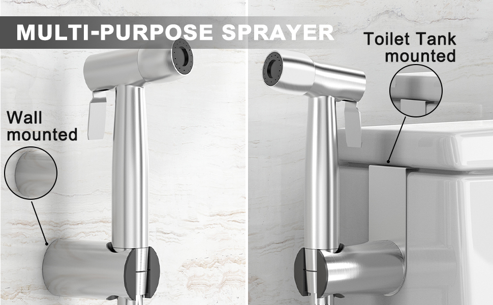 Menbyci Bidet Sprayer for Toilet, Stainless Steel Muslim Shower