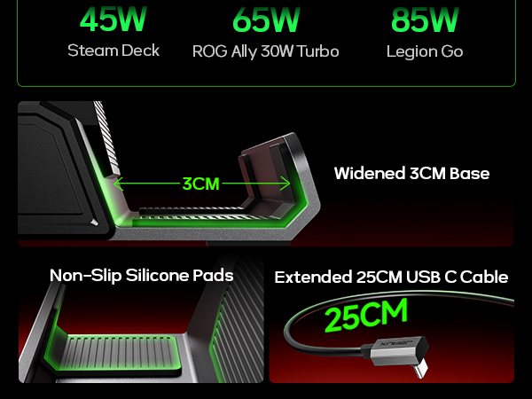 STEAM DECK OLED DOCK ROG ALLY X DOCK LEGION GO S DOCK MSI CLAW DOCKING STATION