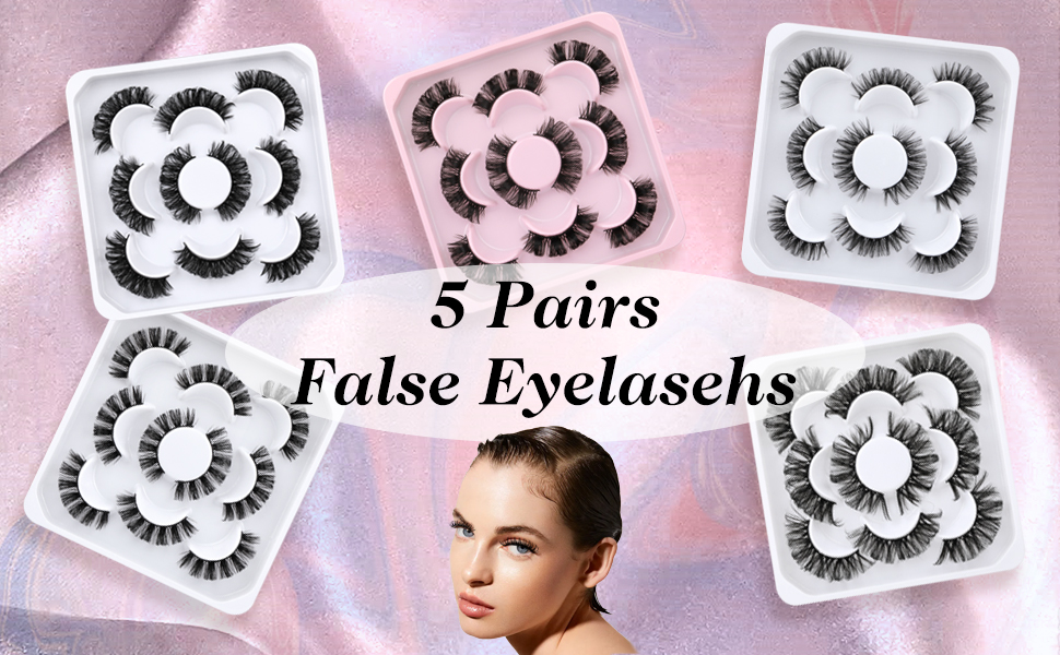 5 Pairs false lashes pack