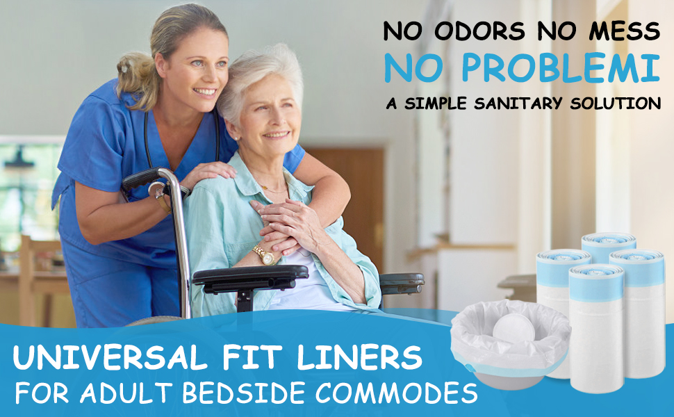 40 Count Bed Pan Liners for Bedpan with Super Absorbent Pad