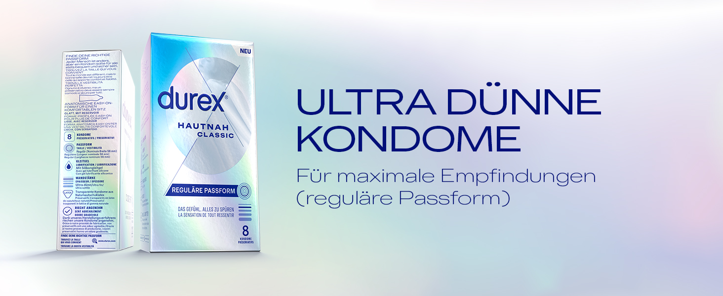 ULTRA DÜNNE KONDOME für maximale Empfindungen (reguläre Passform)