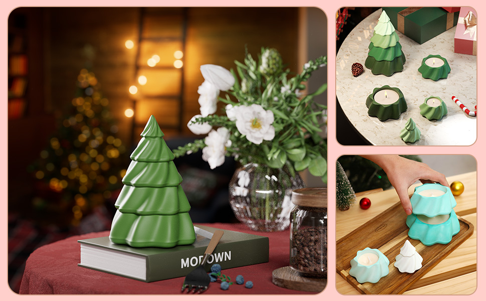Amazon.com: BOOWAN NICOLE Stacking Christmas Tree Candle